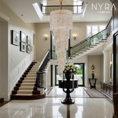 Elegant Stairway Crystal Chandelier - Lusomart