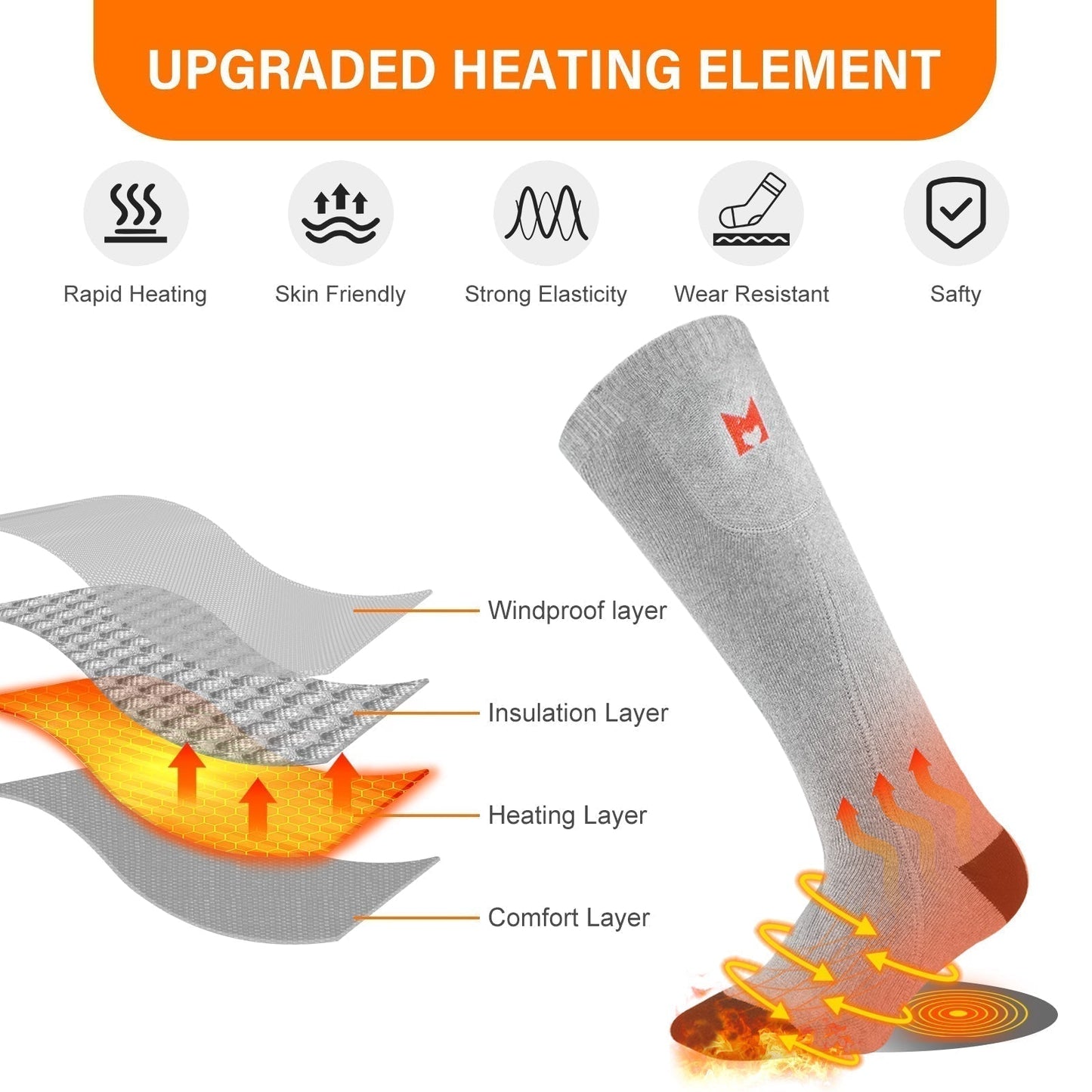 Warm Electric Heated Socks