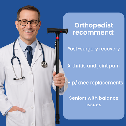 Comfort Grip Walking Cane | Lightweight Senior Support