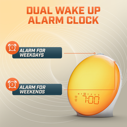 Wake Up Light LED Alarm Clock With Snooze