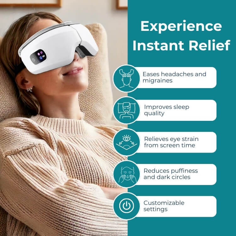Advanced Eye Massager with Heat and Air Pressure Therapy