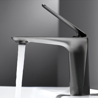 Luxury Gold Tone Single Handle Bathroom Faucet