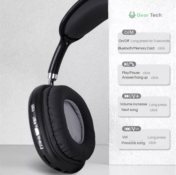 Premium Wireless Headphones, Long Lasting Noise Canceling