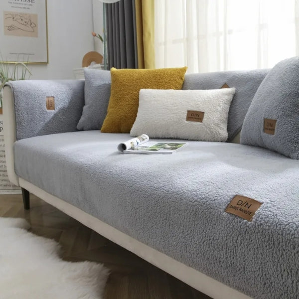 Soft Faux Fur Water Resistant Sofa Bed Slipcover