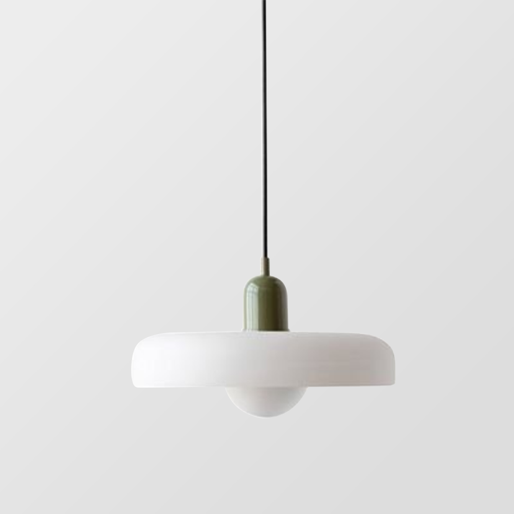 Colorful Glass Drop Pendant Light With Adjustable Arm