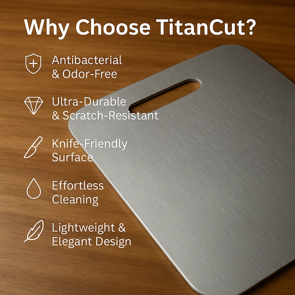Hygienic Titanium Kitchen Cutting Board, Easy Clean