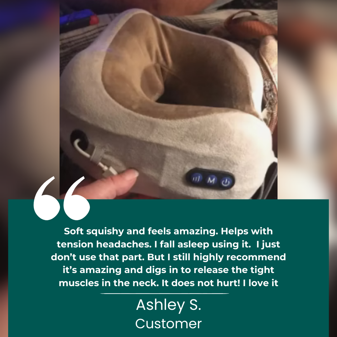 Relaxing Travel Neck Massage Pillow with Vibration