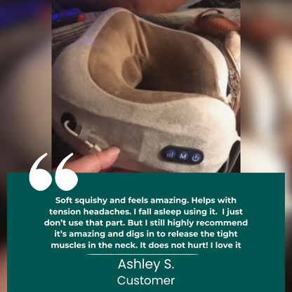 Relaxing Travel Neck Massage Pillow with Vibration