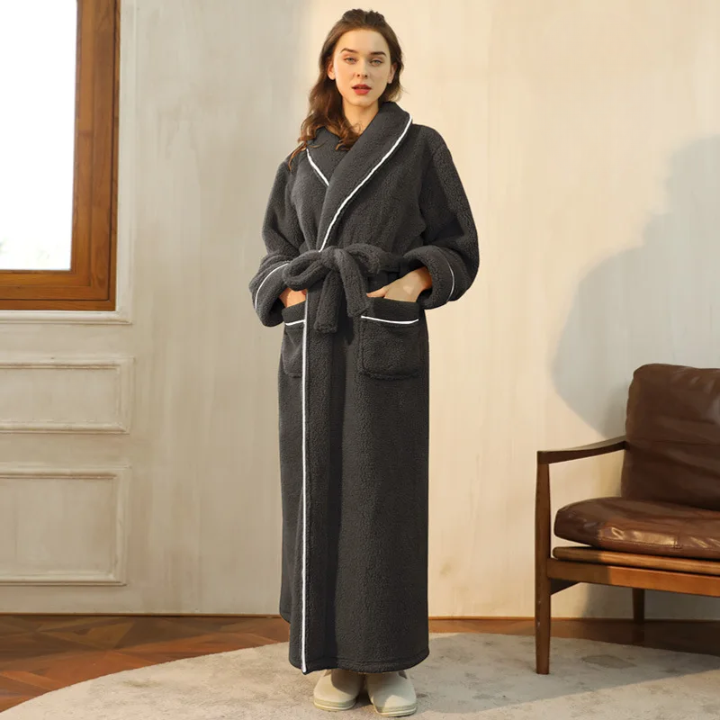 Soft Plush Winter Robe with Adjustable Belt