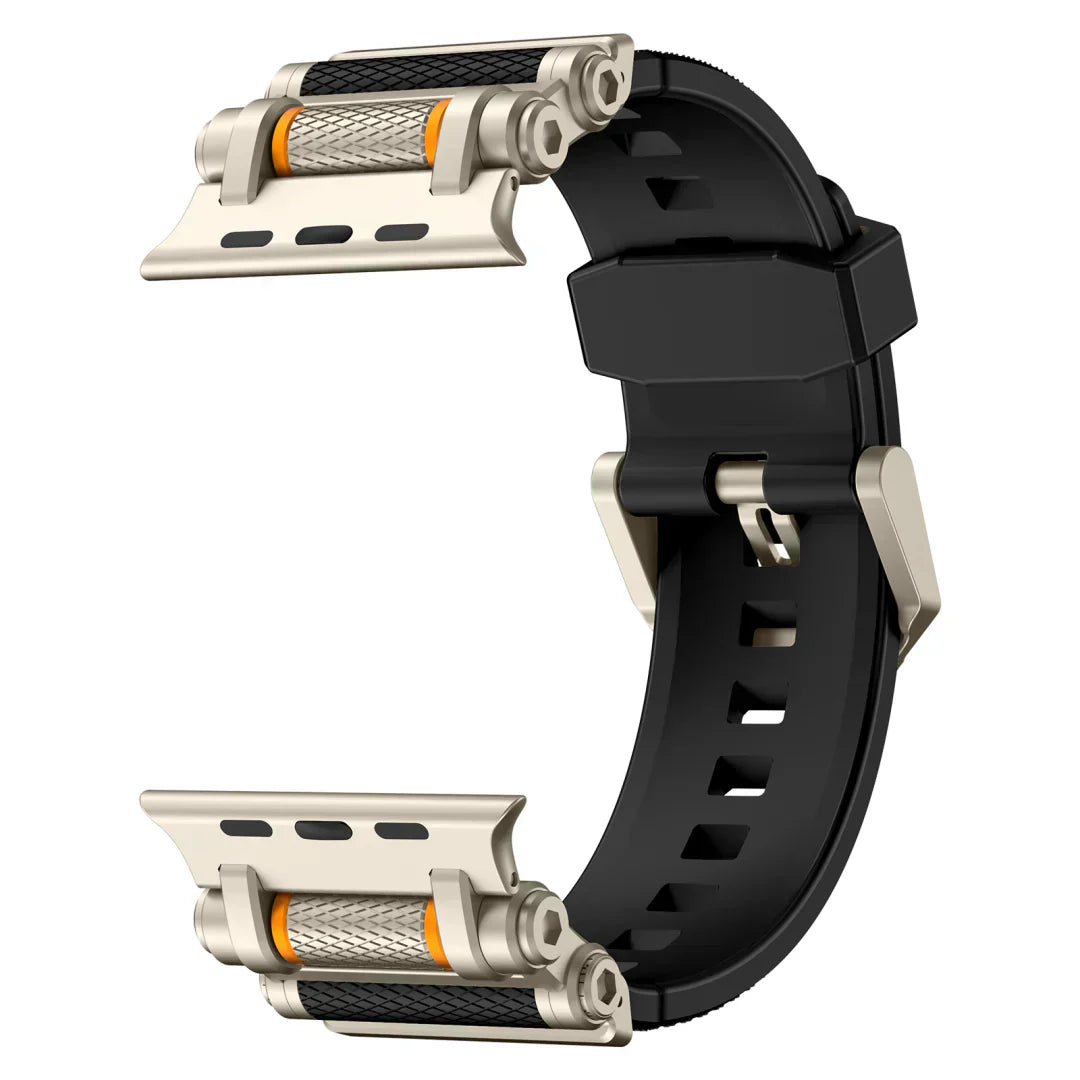 Durable Rotating Apple Watch Band with Silicone Strap