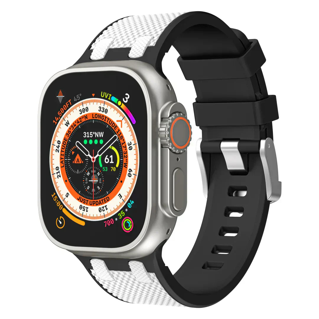 Stylish Dual Tone Apple Watch Silicone Strap