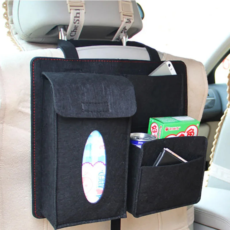 Premium Auto Seat Back Storage 4 Pocket Organizer