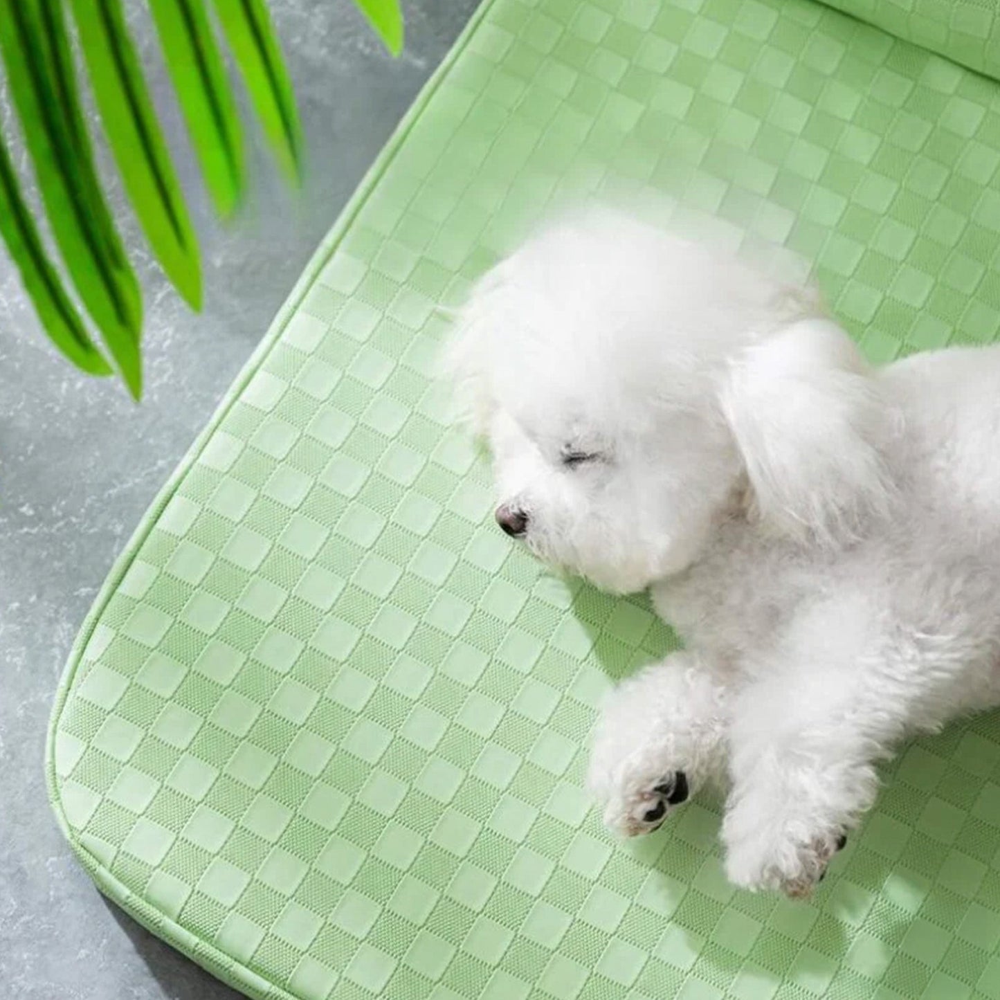 Durable Plaid Faux Leather Dog Bed Waterproof Orthopedic