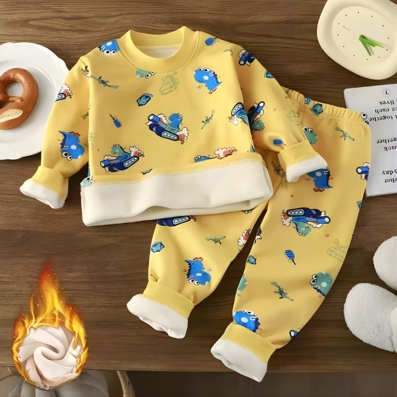 Comfy Kids' Fleece Pajamas - Warm Fun Cartoon Sleepwear
