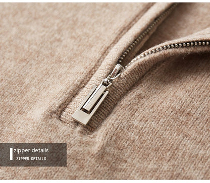 Soft Australian Wool Half Zip Jumper