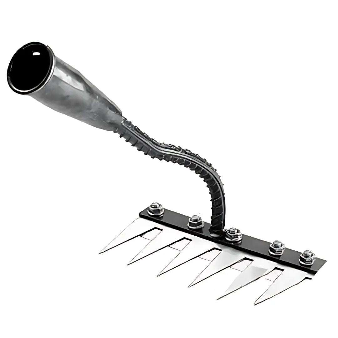 Garden Rake With Strong Metal Tines And Comfort Grip