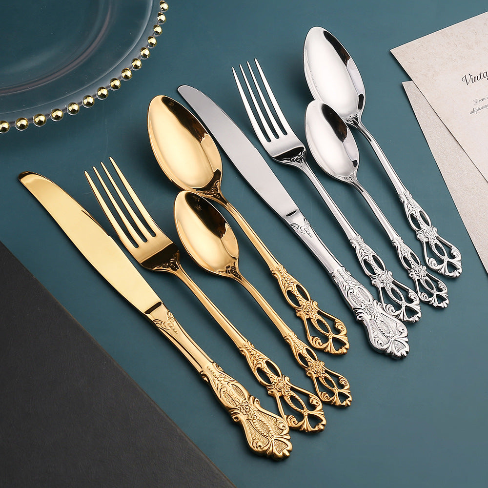 Durable Metal Kitchen Utensil Set with Polished Finish