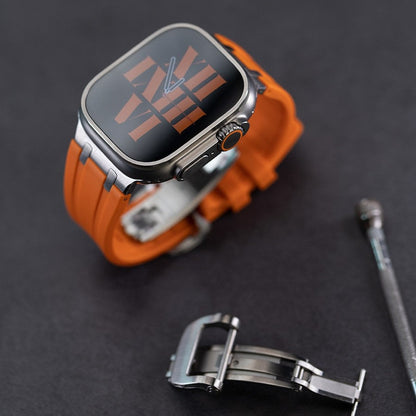 Durable Silicone Strap for Apple Watch with Metal Adapter