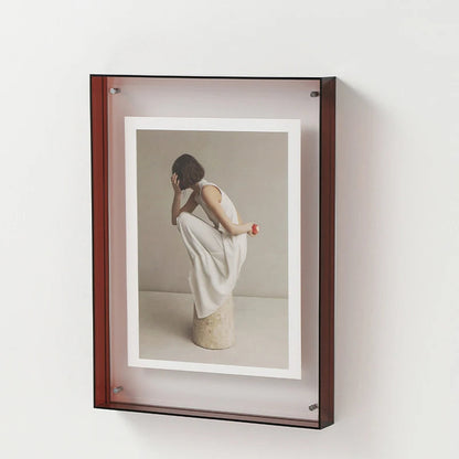Clear Glass Picture Frame With Color Accent