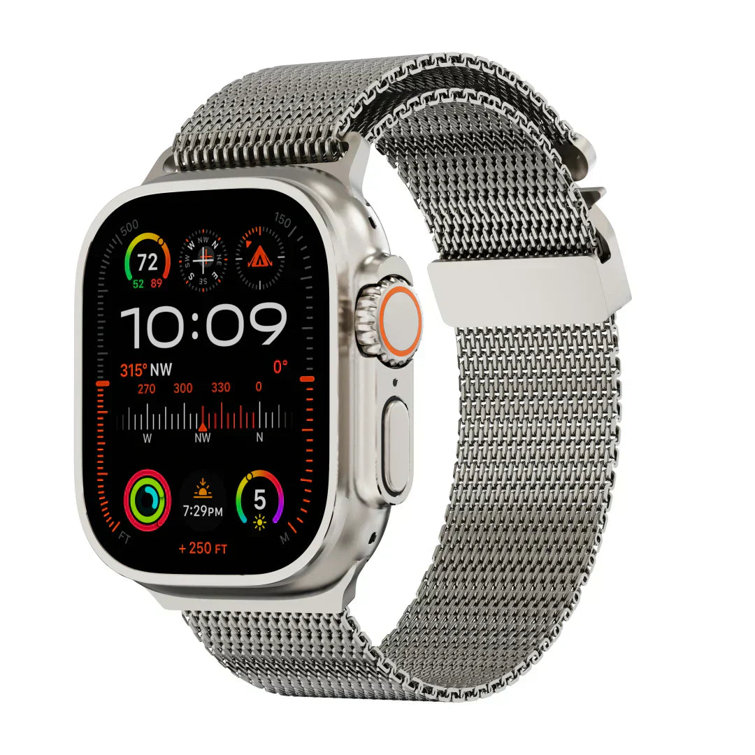 Strong Metal Loop Strap For Apple Watch With Secure Buckle