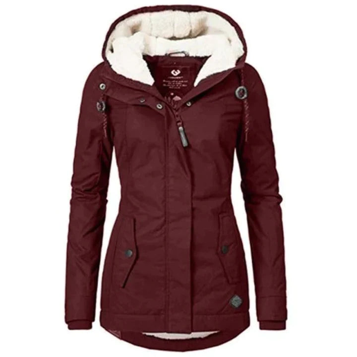 Warm Quilted Waterproof Parka Coat for Ladies