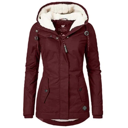 Warm Quilted Waterproof Parka Coat for Ladies