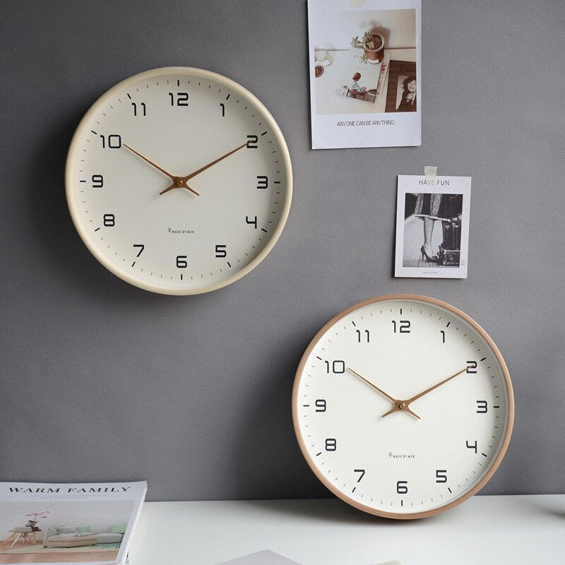 Simple Wooden Wall Clock in Modern Style - Lusomart