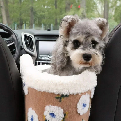 Comfortable Car Dog Bed - Safe & Compact Pet Seat
