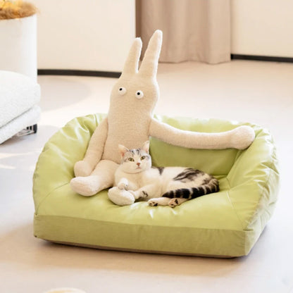 Comfy Pet Bed Waterproof Durable Plush Cushion