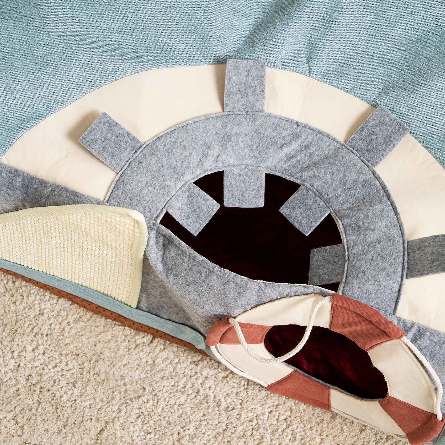 Portable Foldable Cat House - 4-in-1 Playpen & Bed