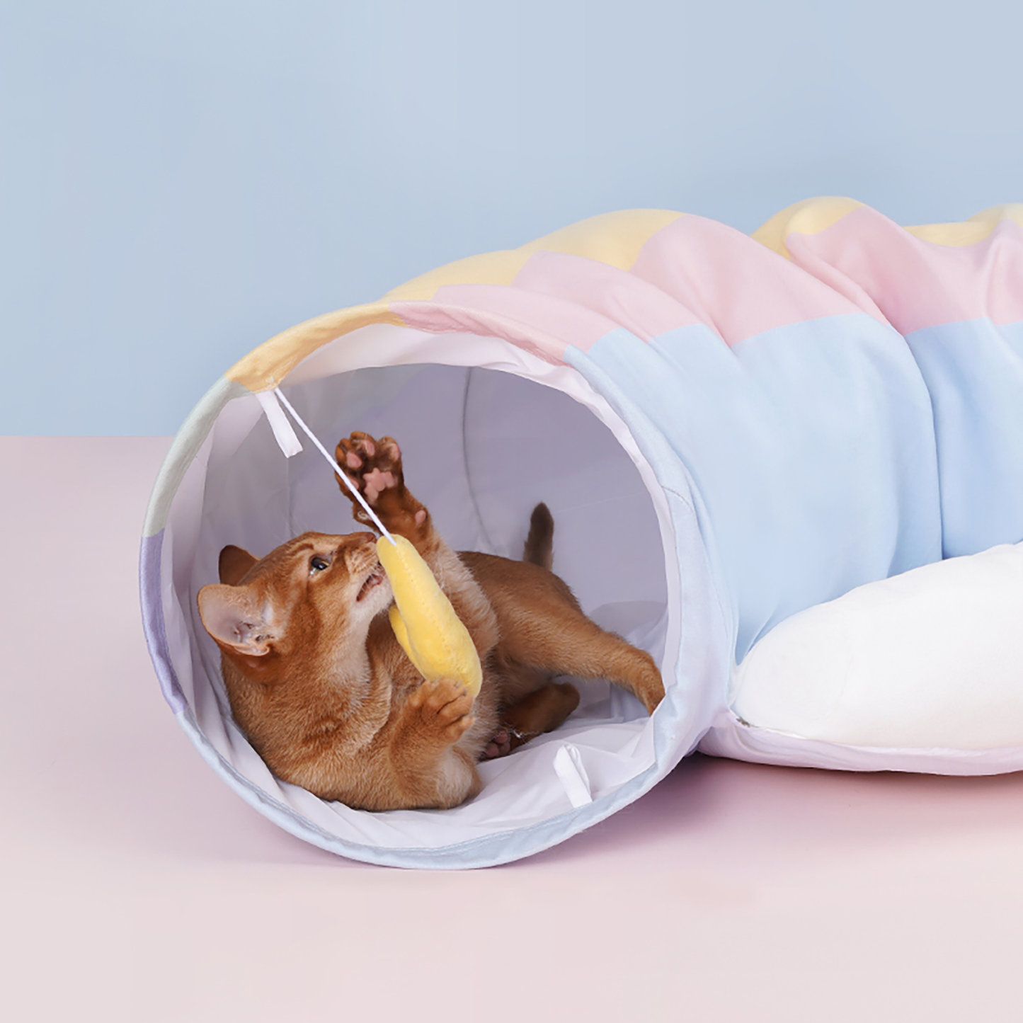 Fun Plush Kitty Play Tunnel