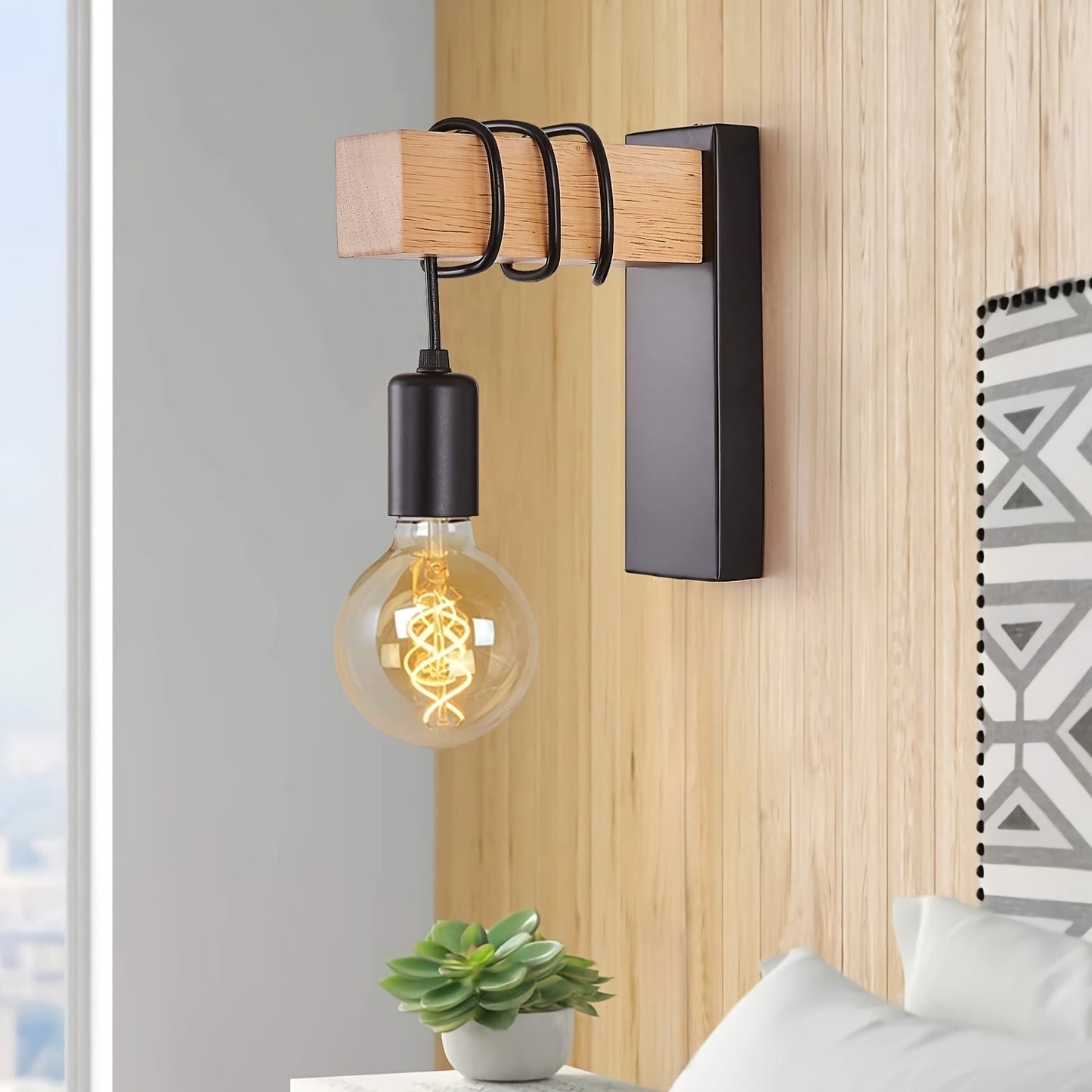 Rustic Metal Wall Light | E27 Fitting & Industrial Style - Lusomart
