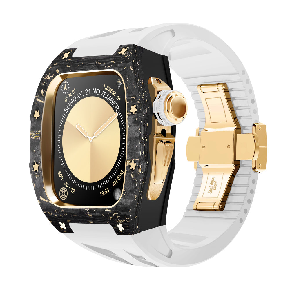 Premium Carbon Fiber Watch Upgrade Kit with Metal Trim