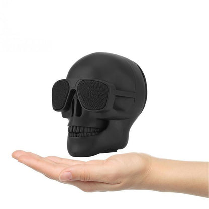 Edgy Skull Wireless Bluetooth Speaker in Black - Lusomart