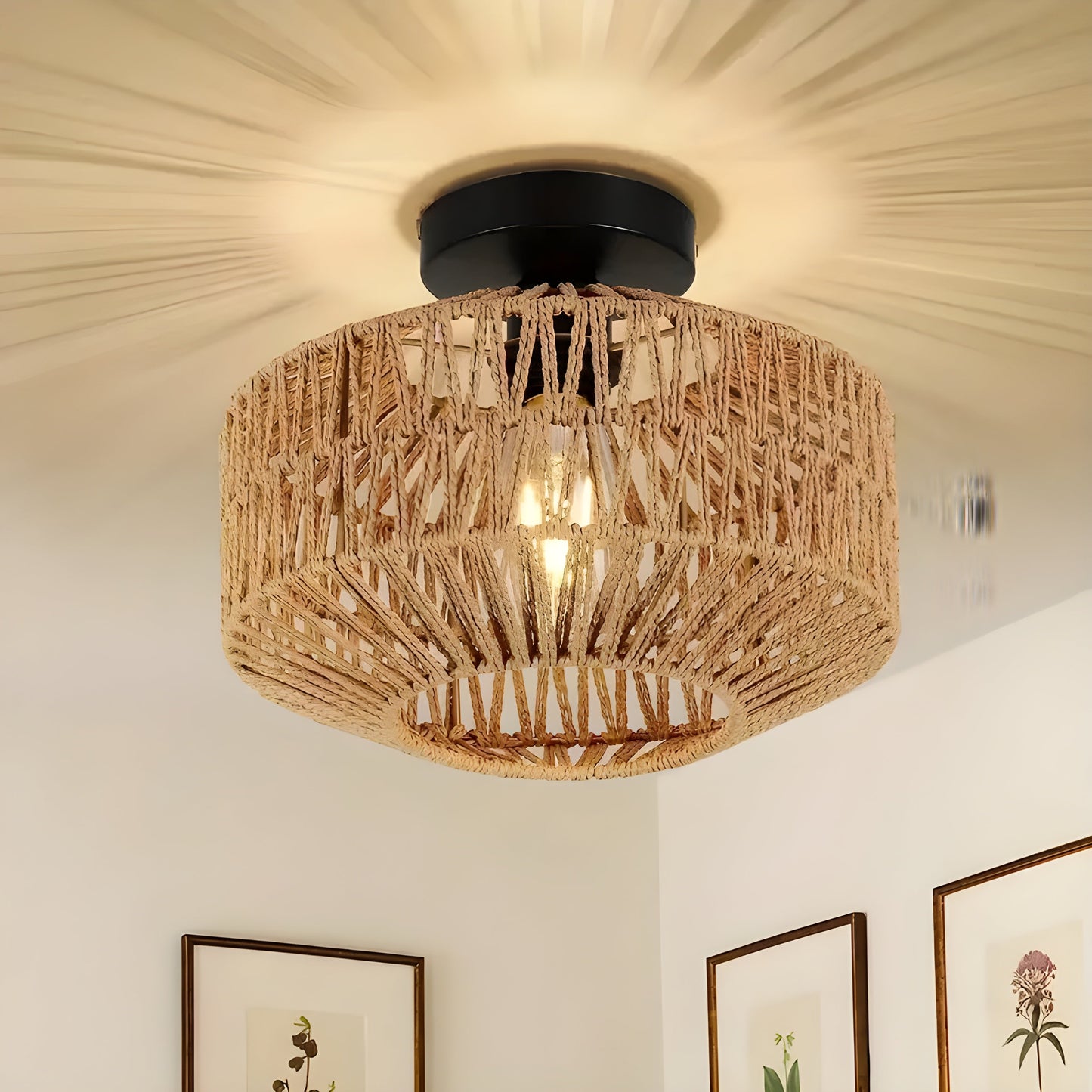 Natural Bamboo Pendant Light Fixture - Lusomart