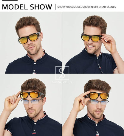 Night Driving Glasses With Yellow Tint UV Protection Lenses