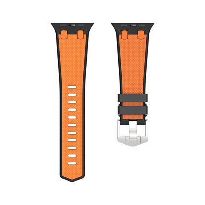 Stylish Dual Tone Apple Watch Silicone Strap