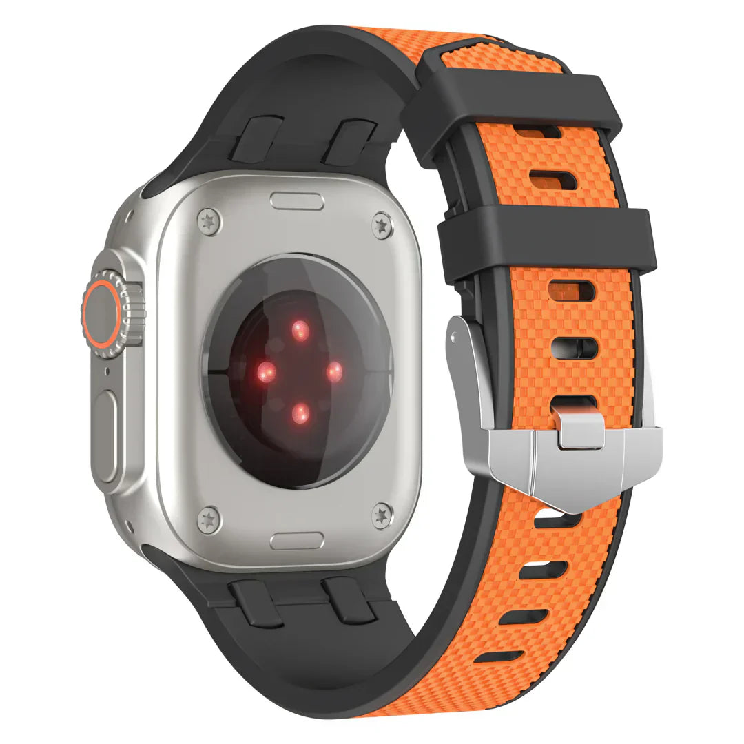 Stylish Dual Tone Apple Watch Silicone Strap