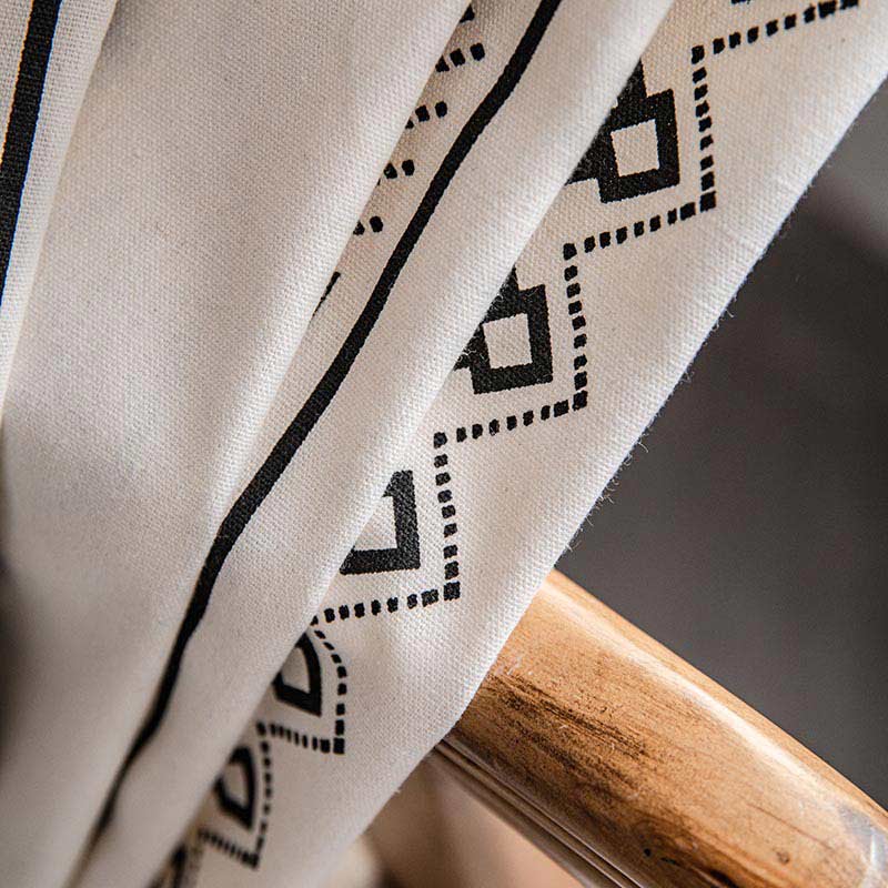 Stylish Patterned Blackout Curtains in Soft Cotton Fabric