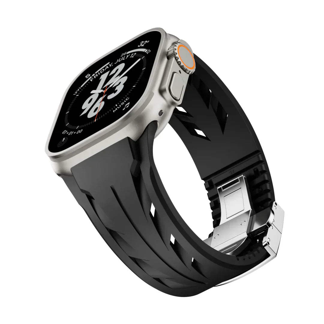 Soft Rubber Apple Watch Band with Metal Clamp