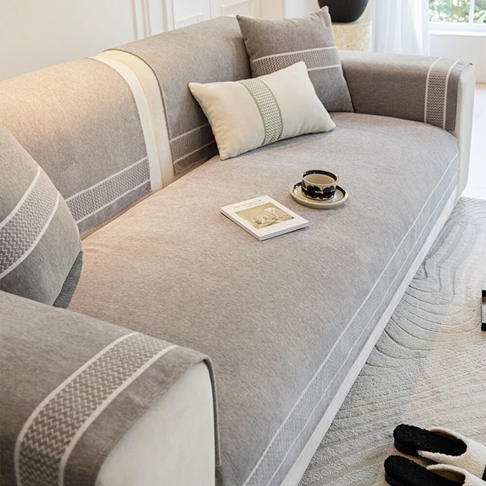 Soft Plush Fleece Sofa Protector Slipcover