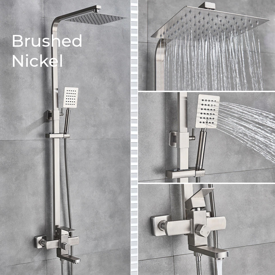 Luxury Rain Shower Head With Handheld Sprayer Easy Fit