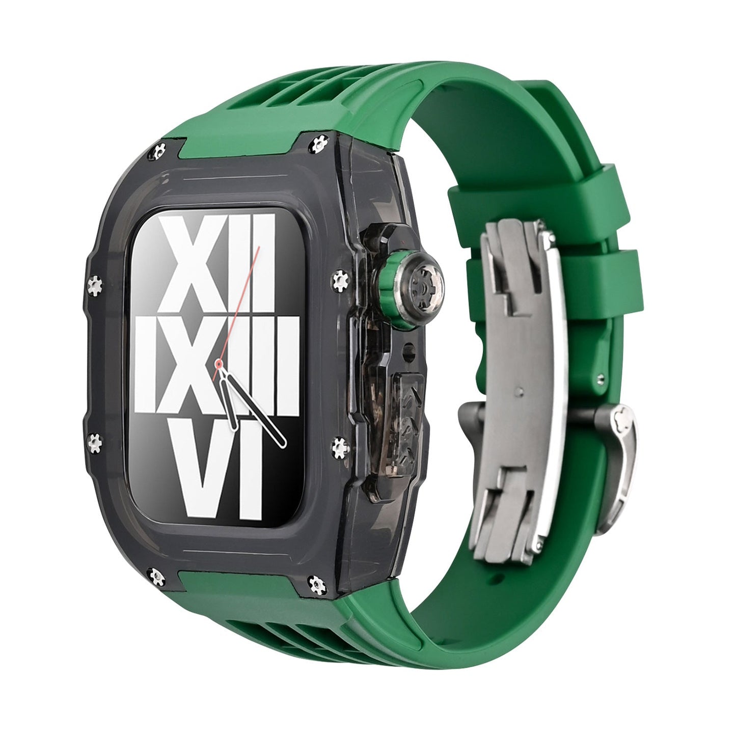 Premium Fluoro Band & Black Case Kit For Apple Watch
