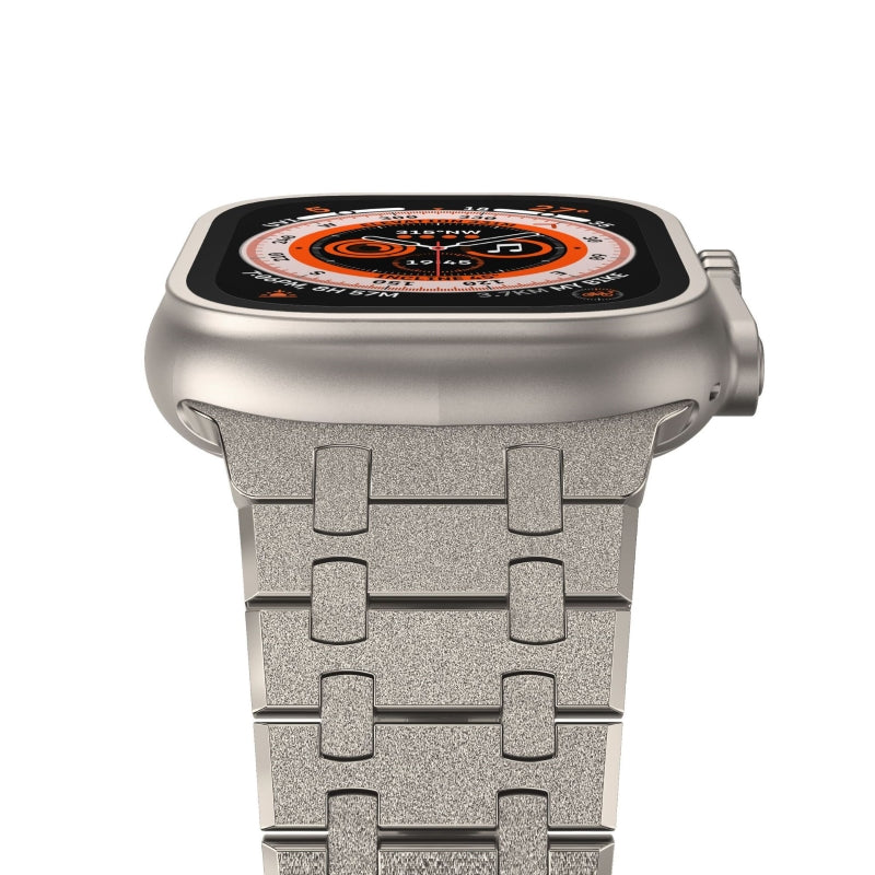 Shining Silver Double Chain Apple Watch Band