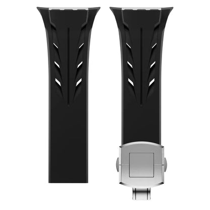 Soft Rubber Apple Watch Band with Metal Clamp