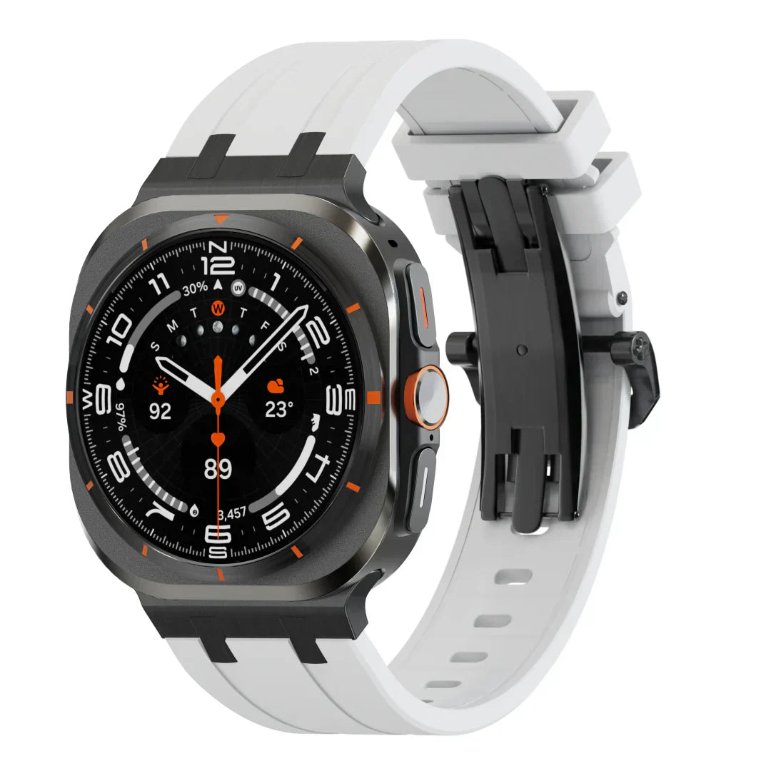 Stylish Butterfly Clasp Silicone Strap For Samsung Galaxy Watch