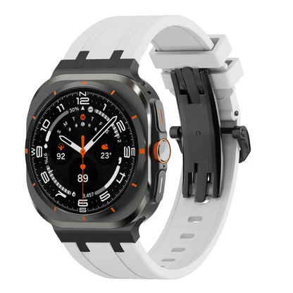 Stylish Butterfly Clasp Silicone Strap For Samsung Galaxy Watch