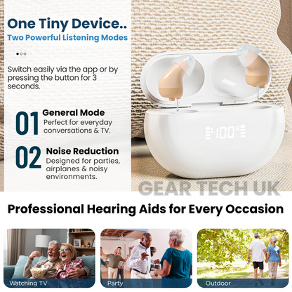 Easy Fit Digital Hearing Aids with Bluetooth App Control