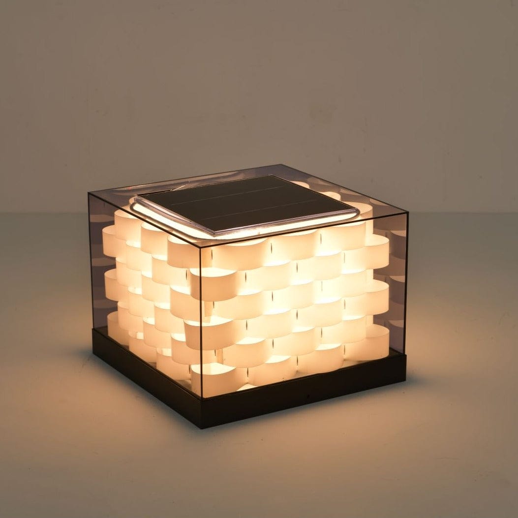 Stylish Woven Garden Solar Lamp - Lusomart