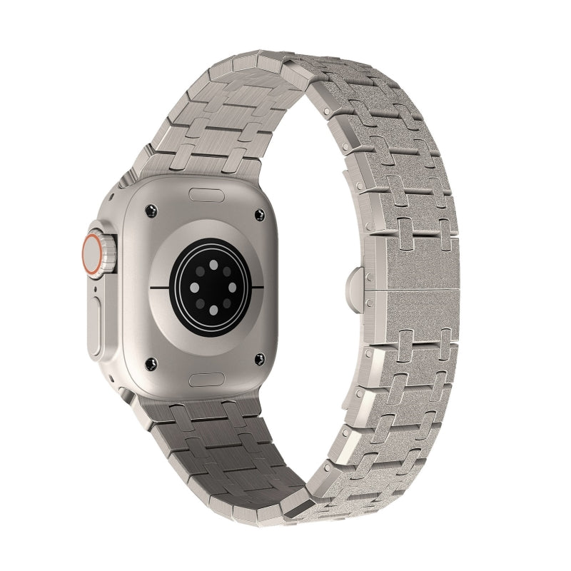 Shining Silver Double Chain Apple Watch Band